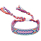 Polyester-cotton Braided Rhombus Pattern Cord Bracelet(FIND-PW0013-001A-30)-1