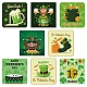 8 Sheets Saint Patrick's Day Theme Paper Self Adhesive Clover Label Stickers(PW-WG96365-01)-1