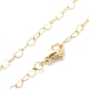 Brass Heart Link Chains Necklace for Women(NJEW-P265-39G)-1