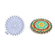 Mandala Flower Coaster DIY Silicone Mold, Resin Casting Molds, for UV Resin, Epoxy Resin Craft Making, White, 114x105x9mm(DIY-K072-05A)