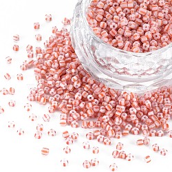 12/0 Glass Seed Beads, Opaque Colours Seep, Pink, 2mm, hole: 0.8mm(SEED-S005-20)