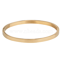304 Stainless Steel Bangles, Golden, 50x59mm, 4mm(BJEW-E277-42A-G)
