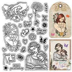 Custom PVC Plastic Clear Stamps, for DIY Scrapbooking, Photo Album Decorative, Cards Making, Stamp Sheets, Film Frame, Mother's Day, 160x110x3mm(DIY-WH0439-0333)