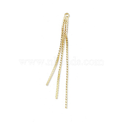 Brass Serpentine Chains Tassel Big Pendants, Golden, 61.5x3x1mm, Hole: 1.8mm(KK-P227-05G)