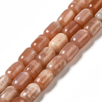 Natural Sunstone Beads Strands, Column, 9x6mm, Hole: 1~1.2mm, about 20~21pcs/strand, 7.09~7.48 inch(18~19cm)
