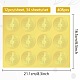 34 наклейки самоклеющиеся листовые с тиснением золотой фольги(DIY-WH0509-010)-2