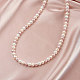 6mm Round Shell Pearl Beaded Necklaces(NJEW-L125-009P-01)-5