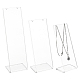 3Pcs 3 Szies Transparent Acrylic Necklace Display Stands(NDIS-WH0006-11)-1