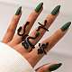 Alloy Snake Gothic Stackable Finger Rings Set for Women(FIND-PW0009-02B)-1