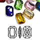 Faceted Rectangle K9 Glass Pointed Back Rhinestone Cabochons(RGLA-A017-6x8mm-SM)-1
