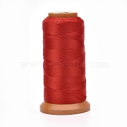 Polyester Threads, for Jewelry Making, Red, 0.2mm, about 1093.61 yards(1000m)/roll(NWIR-G018-B-04)