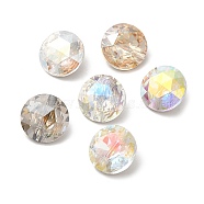 K5 Glass Rhinestone Buttons, Back Plated, Faceted, Round, Mixed Color, 10x5.5mm, Hole: 0.8mm(RGLA-H109-05)