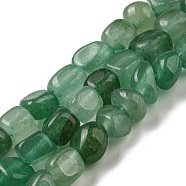 Natural Green Aventurine Bead Strands, Tumbled Stone, Nuggets, 3~7.5x4.5~6x3~6mm, Hole: 1mm, about 61~66pcs/strand, 15.16''~15.35''(38.5~39cm)(G-F465-62)