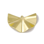 Alloy Pendants, Fan Charm, Light Gold, 23x38x5.5mm, Hole: 1.5mm(PALLOY-D014-07LG)