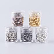 Iron Beads, Round, Mixed Color, 3.5mm, Hole: 1.6mm, about 65pcs/box, 5boxes/set, 325pcs/set.(IFIN-XCP0005-01)