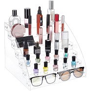 7-Tier Transparent Acrylic Nail Polish Organizer, Essential Oil Displays Holder, for Makeup, EyeGlasses, Fingernail Polish Bottles Storage, Clear, Finish Product: 30.9x30x24.9cm(ODIS-WH0329-42B)