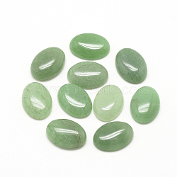 Natural Green Aventurine Cabochons, Oval, 25x18x6~7mm(X-G-R415-18x25-43)