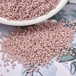 MIYUKI Delica Beads, Cylinder, Japanese Seed Beads, 11/0, (DB1515) Matte Opaque Pink Champagne, 1.3x1.6mm, Hole: 0.8mm, about 10000pcs/bag, 50g/bag(SEED-X0054-DB1515)