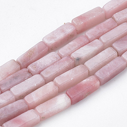 Natural Pink Opal Beads Strands, Rectangle, 13~13.5x4~4.5x4~4.5mm, Hole: 1mm, about 29pcs/strand, 15.7 inch(G-S275-07)