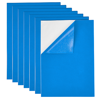 Sponge EVA Sheet Foam Paper Sets, With Adhesive Back, Antiskid, Rectangle, Dodger Blue, 30x21x0.1cm
