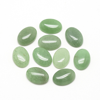Natural Green Aventurine Cabochons, Oval, 25x18x6~7mm