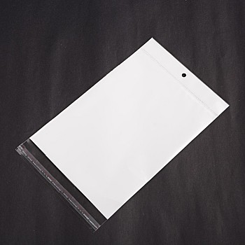 Rectangle Cellophane Bags, White, 25.8x14.5cm, Unilateral Thickness: 0.05mm, Inner Measure: 20.7x14.5cm, Hole: 6mm