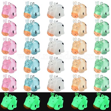 Platinum Mixed Color Other Animal Iron+Resin Pendants