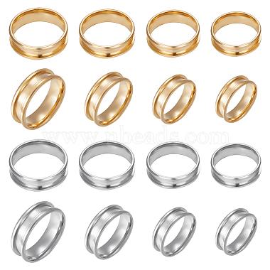 Golden & Stainless Steel Color 201 Stainless Steel Ring Components