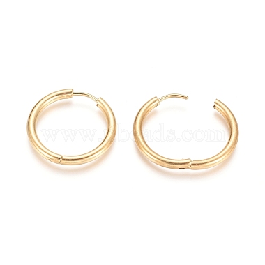 aretes tipo argolla de acero inoxidable con revestimiento de iones (ip) 304(EJEW-F111B-23mm-G)-3