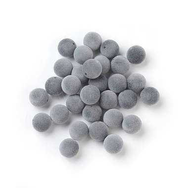 8mm Gray Round Acrylic Beads