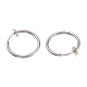 304 Stainless Steel Retractable Clip-on Hoop Earrings(X-STAS-O135-01C)-2
