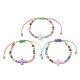 Cross & Round Acrylic Braided Bead Bracelets(BJEW-JB10239-01)-1