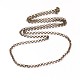 Fabricación de collar de cadena de rolo de cadena cruzada de hierro(NJEW-JN01384-02)-2