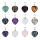 12Pcs 12 Style Natural & Synthetic Gemstone Pendants(G-FH0001-22)-1