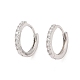 925 boucles d'oreilles créoles en argent sterling avec micro pavé de zircone cubique(STER-B004-17P)-1