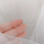 2 Pairs Alloy Stud Earrings for Women, with 925 Sterling Silver Pins, Silver, Wing, 10mm(EJEW-FS0001-27L)