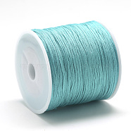 Nylon Thread, Chinese Knotting Cord, Light Sea Green, 0.8mm, about 109.36 yards(100m)/roll(NWIR-Q008A-071)