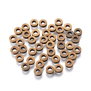 CCB Plastic Bead Spacers, Flat Round, Antique Bronze, 6x2.5mm, Hole: 3mm(CCB-L006-02AB)