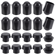 CHGCRAFT 16Pcs 2 Style Rubber End Caps, for Billiard Cue Protector, Black, 28~38x20.5~29.5mm, Inner Diameter: 26mm, 8pcs/style (AJEW-CA0002-51)
