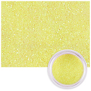 Nail Glitter Powder Shining Sugar Effect Glitter, Colorful Nail Pigments Dust Nail Powder, for DIY Nail Art Tips Decoration, Light Yellow, Box: 3.2x3.35cm, 8g/box(MRMJ-S023-002L)