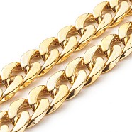 CCB Plastic Chains, Twisted Curb Chains, Oval, Gold, 18.5x13x4mm(AJEW-JB01037-01)