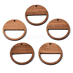 Walnut Wood Pendants, Flat Round, Camel, 30x2mm, Hole: 2mm(X-WOOD-S054-42)