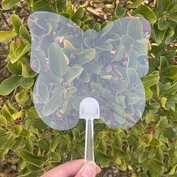 PVC Hand Held Fan, Blank Painting Fans, for Kids DIY Crafts, Butterfly, 239x181mm(DIY-WH20002-86E)