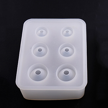 Egg DIY Pendant Silicone Molds, Resin Casting Molds, For UV Resin, Epoxy Resin Jewelry Making, White, 114x91x34mm, Inner Diameter: 16mm, 20mm, 25mm