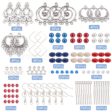 SUNNYCLUE DIY Independence Day Theme Earring Making Kit(DIY-SC0018-29)-2