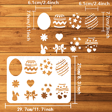 Modèles de pochoirs de peinture de dessin en plastique(DIY-WH0396-647)-2