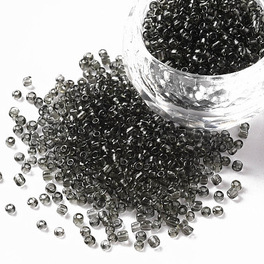 Gray Round Glass Beads