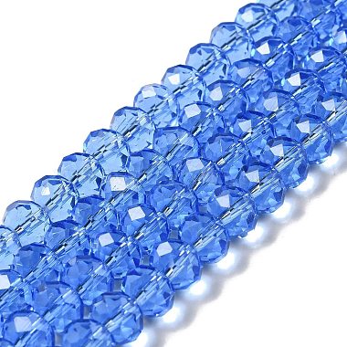 10mm MediumBlue Abacus Glass Beads