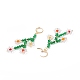 Sparkling Faceted Beaded Flower of Life Dangle Hoop Earrings for Girl Women(EJEW-TA00022)-4
