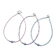 3 pcs 3 ensemble de colliers en alliage de couleur émail mauvais œil et perles de graines(NJEW-JN04355)-1